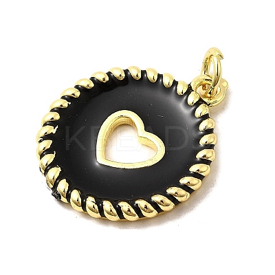 Brass Enamel Pendants KK-I378-21G-A-1