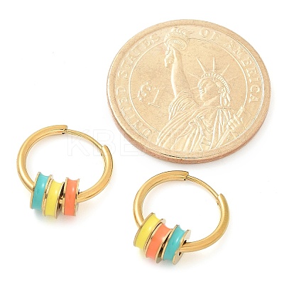 Ion Plating(IP) 304 Stainless Steel Hoop Earrings EJEW-A118-02G-1