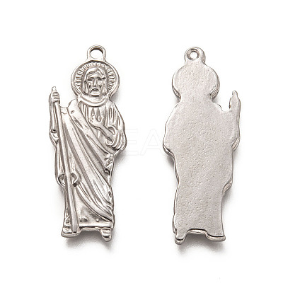 Non-Tarnish 201 Stainless Steel Pendants LS-STAS-H125-02P-1