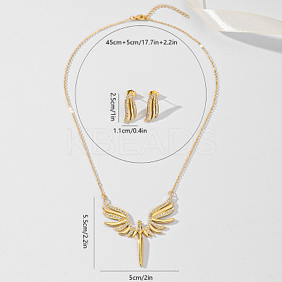Luxury Angel Wing Jewelry Set for Party Dress and Banquet. OB3154-1