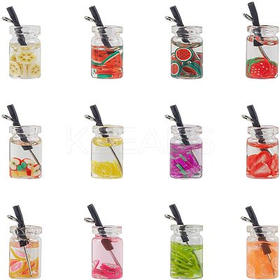 Glass Bottle Pendants CRES-NB0001-07-1