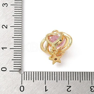 Brass Micro Pave Cubic Zirconia Pendants KK-D504-19A-G-1