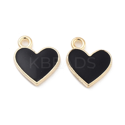 Light Gold Plated Alloy Enamel Charms ENAM-M219-06KCG-02-1