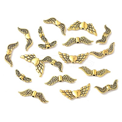 50Pcs 5 Styles Tibetan Style Alloy Beads TIBEB-FP0001-04-1