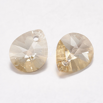 Faceted K9 Glass Rhinestone Charms RGLA-F053-A-001GS-1