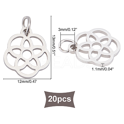 304 Stainless Steel Pendants STAS-UN0018-96P-1