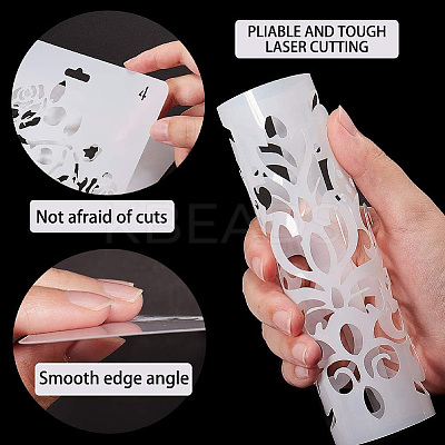 PET Hollow Out Drawing Painting Stencils DIY-WH20030-011-1