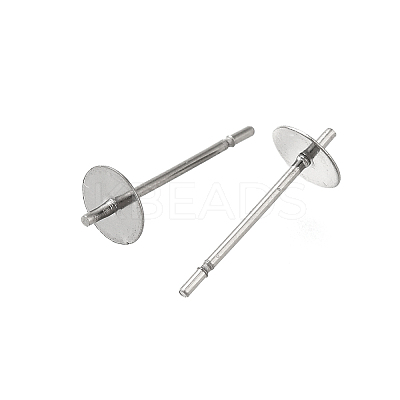 Anti-Tarnish 304 Stainless Steel Stud Earring Findings STAS-P370-01C-P-1