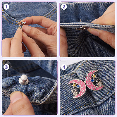 4 Pairs 4 Colors Platinum Alloy Enamel Waist Tighteners AJEW-TA0002-66-1