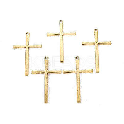 Tibetan Style Alloy Cross Large Pendants TIBEP-EAAA0100Y-AG-FF-1