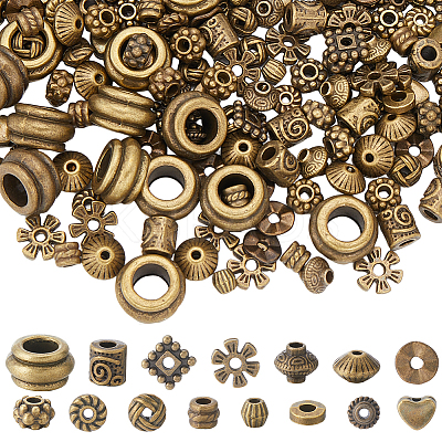 300Pcs 15 Styles Tibetan Style Alloy Beads Set FIND-SP0002-16D-1