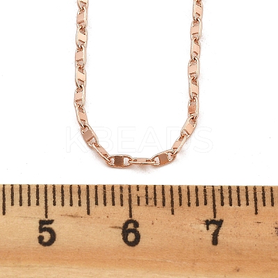 Brass Link Chain Necklaces for Women NJEW-D302-46RG-1