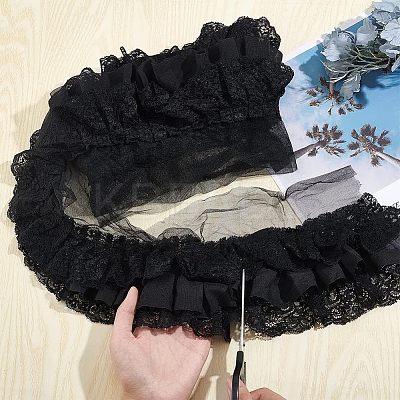 Pleated Chiffon Lace Trim SRIB-NB0001-10C-1