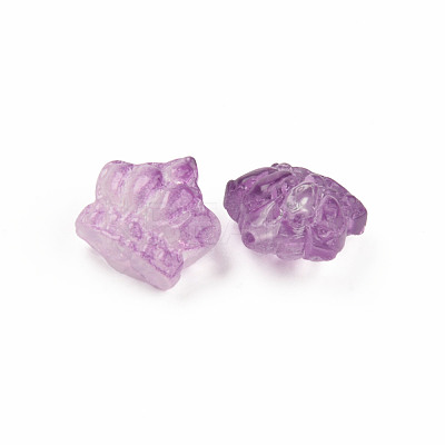 Two Tone Transparent Spray Painted Glass Beads GLAA-Q092-02-C08-1