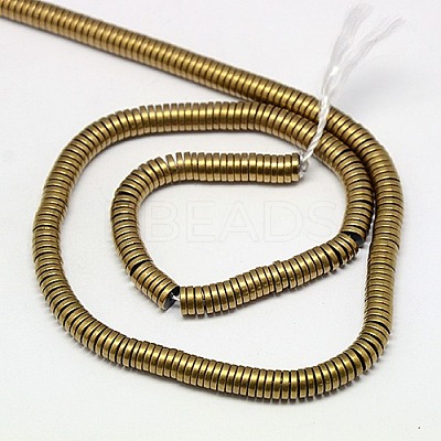 Electroplate Non-magnetic Synthetic Hematite Beads Strands G-J164B-4mm-07-1