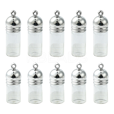 20Pcs 2 Styles Glass Bottle Pendants GLAA-YW0004-38-1