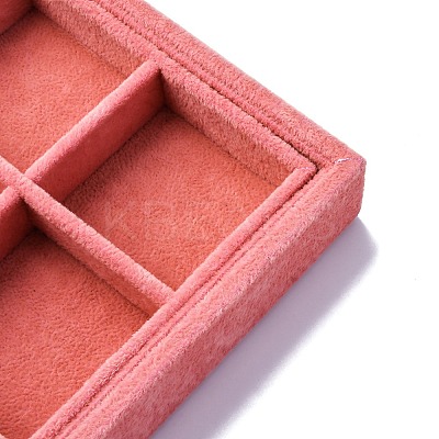 Removable Velvet Jewelry Organizer Display Trays for Earrings Necklaces Rings CON-R030-04B-1