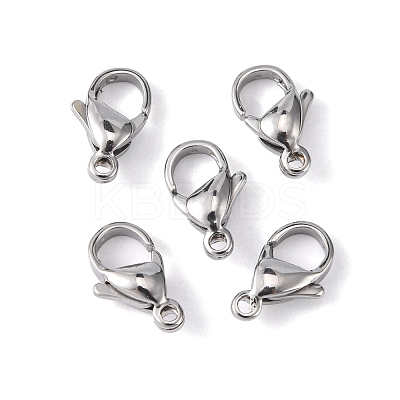 Tarnish Resistant 304 Stainless Steel Lobster Claw Clasps X-STAS-M262-01-12mm-1