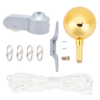 DIY Outdoor Flagpole Findings Sets AJEW-WH0188-80-1