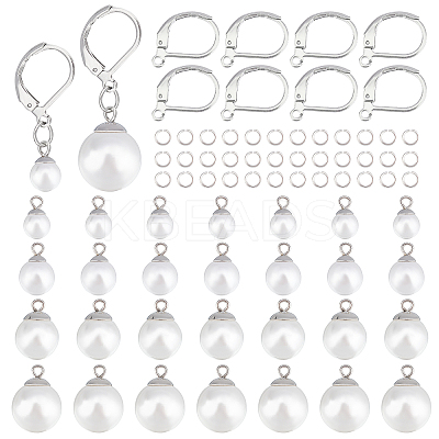 DIY Imitation Pearl Drop Earring Making Kit DIY-DC0001-39-1