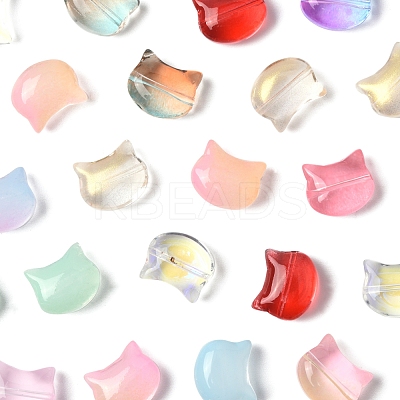 110Pcs 11 Colors Transparent Spray Paint Glass Beads GLAA-FS0002-15-1