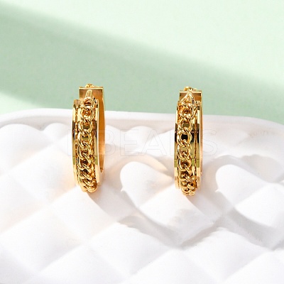 304 Stainless Steel Hoop Earrings EJEW-D331-16G-1