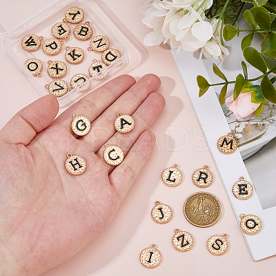 1Bag 26Pcs Alloy Enamel Pendants ENAM-HS0001-09B-1