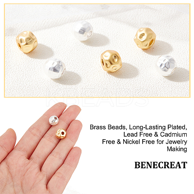 20Pcs 2 Colors Brass Beads KK-BC0007-16-1