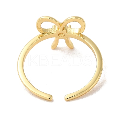 Brass Cubic Zirconia Solitaire Rings RJEW-R141-05G-1