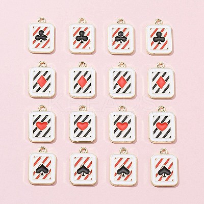 16Pcs 4 Styles Alloy Enamel Pendants ENAM-FS0001-69-1