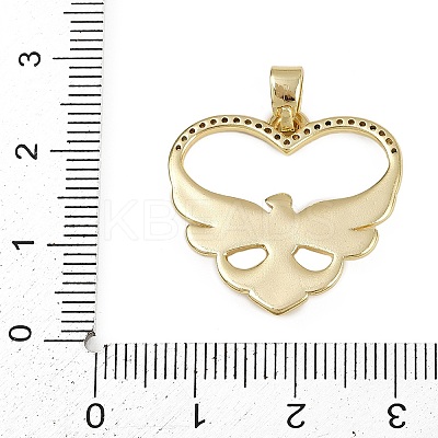 Brass Micro Pave Cubic Zirconia Pendants KK-D409-35G-1