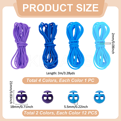 12M 4 Colors Hollow Pipe PVC Tubular Synthetic Rubber Cord RCOR-UN0001-02B-1