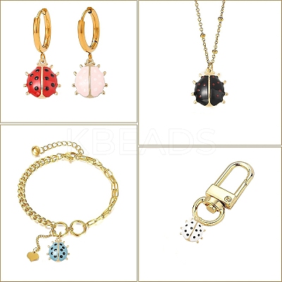 20Pcs 5 Colors Alloy Enamel Pendants ENAM-YW0005-67-1