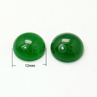Natural White Jade Cabochons G-C108-12mm-7-1