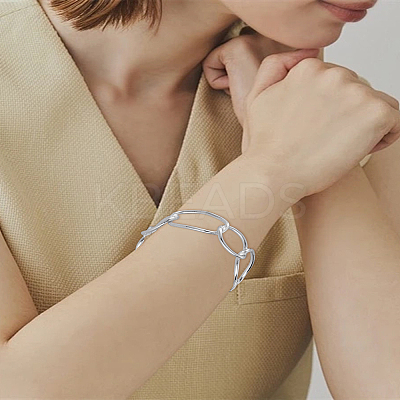 1Pc ElectrophoresisIron Cuff Bangles for Women BJEW-LP0002-27P-1