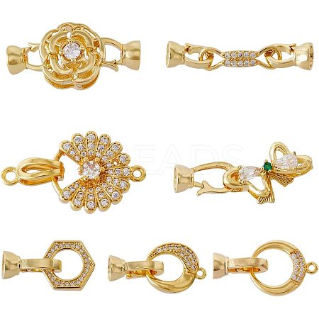 10 Sets 10 Styles Fold Over Clasp Sets FIND-FH0005-45-1