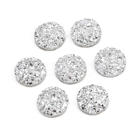 Resin Imitation Druzy Quartz Cabochons RESI-E013-03F-10MM-1-1