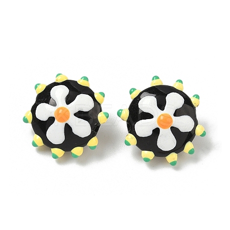 Baking Paint Glass Enamel Beads LAMP-S080-03F-1