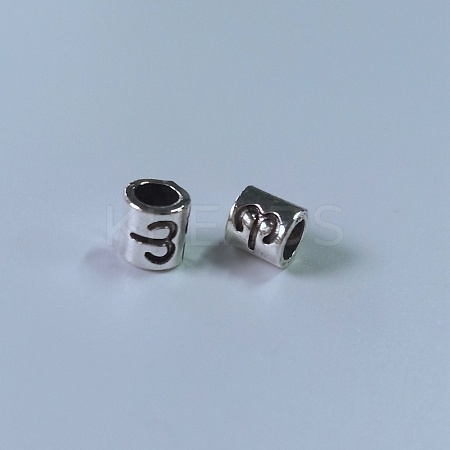 Tibetan Style Alloy European Beads FIND-WH0111-50K-1