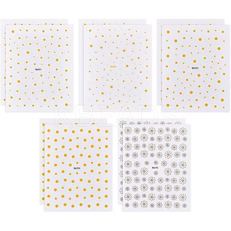 10 Sheets 5 Style PET Nail Art Stickers MRMJ-OC0003-08-1