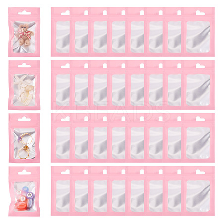 160Pcs Plastic Yin-yang Resealable Bags with Visible Window ABAG-TA0001-94B-1