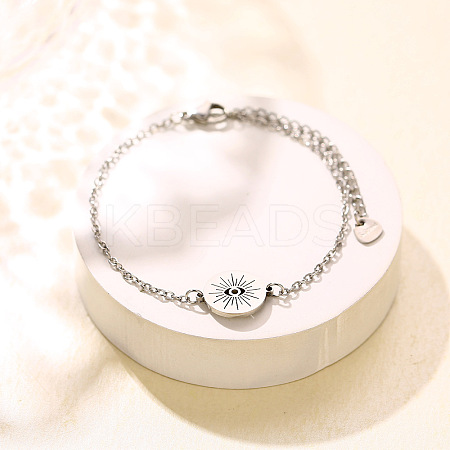 304 Stainless Steel Link Bracelets WGDD040-02-1