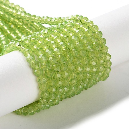 Baking Paint Transparent Glass Beads Strands DGLA-A034-J4MM-D07-1