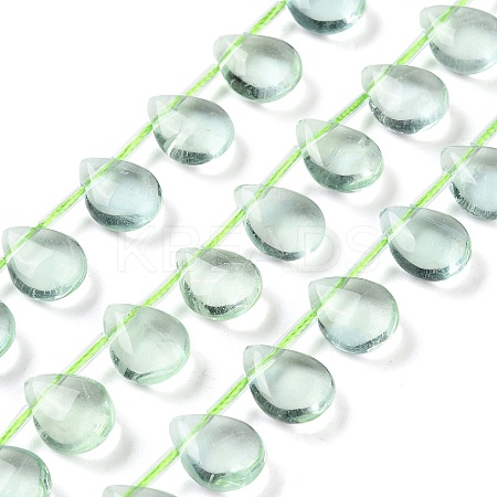 Natural Green Fluorite Beads Strands G-G116-A02-03-1