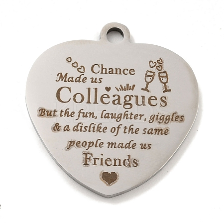 Non-Tarnish 201 Stainless Steel Pendants STAS-L079-25P-07-1