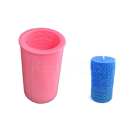 Bohemian Style 3D Embossed Eye Pillar Candle Molds SIMO-H015-02-1