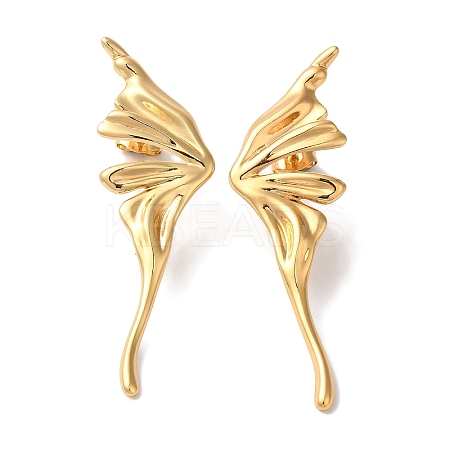 Wing Ion Plating(IP) 304 Stainless Steel Stud Earrings for Women EJEW-L287-003G-1