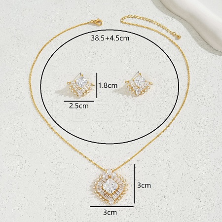 Luxury Micro-Inlaid Zircon Jewelry Set for Wedding Party Banquet. GM3936-1