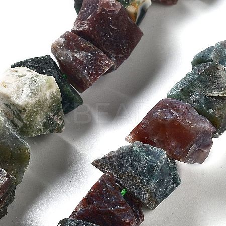 Raw Rough Natural Indian Agate Beads Strands G-P528-A09-01-1