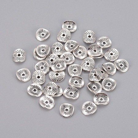 Tibetan Style Wavy Spacer Beads X-TIBEP-A11067-AS-FF-1